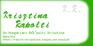 krisztina rapolti business card